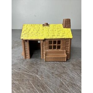 VTG Mattel 1973 Camp Headquarters Putt Putt Cowboys Log Cabin House